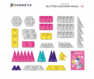 Connetix 56 - Glitter Unicorn Pack