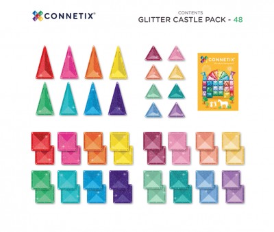 Connetix 48 - Glitter Castle Pack