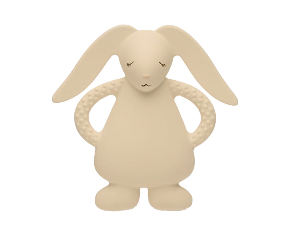 Dentarello Gomma Naturale Coniglietto Sand