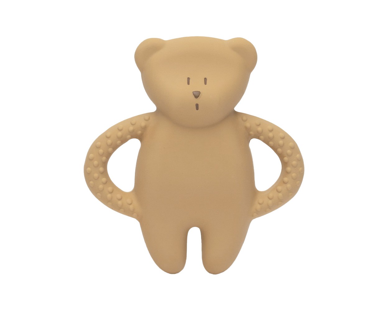 Dentarello Gomma Naturale Orsetto Cappuccino