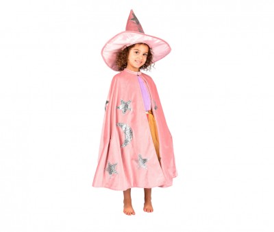 Costume Velvet Rosa con Stelle 3-8 anni