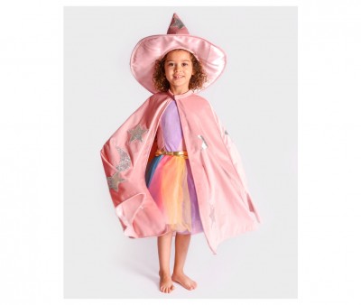 Costume Velvet Rosa con Stelle 3-8 anni