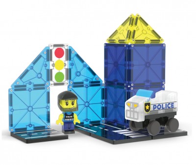 Costruzioni Magnetiche Magna-Tiles Police Patrol 20pz.