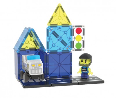 Costruzioni Magnetiche Magna-Tiles Police Patrol 20pz.