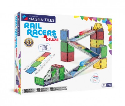 Costruzioni Magnetiche Magna-Tiles Rail Racers Deluxe 90pz.