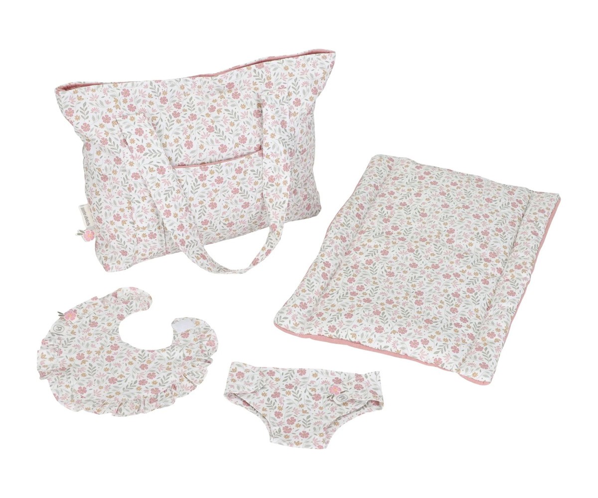 Bolso Cambiador para Muecas Soft Flowers