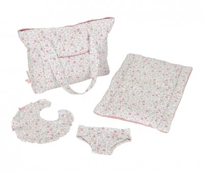 Bolso Cambiador para Muecas Soft Flowers