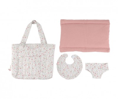 Bolso Cambiador para Muecas Soft Flowers