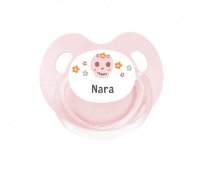 Chupete Personalizado Retro Calavera Flores