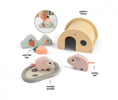 Set de Madera Tiny Farm Pigee