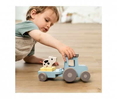Tracto de Madera Tiny Farm Dotti Azul