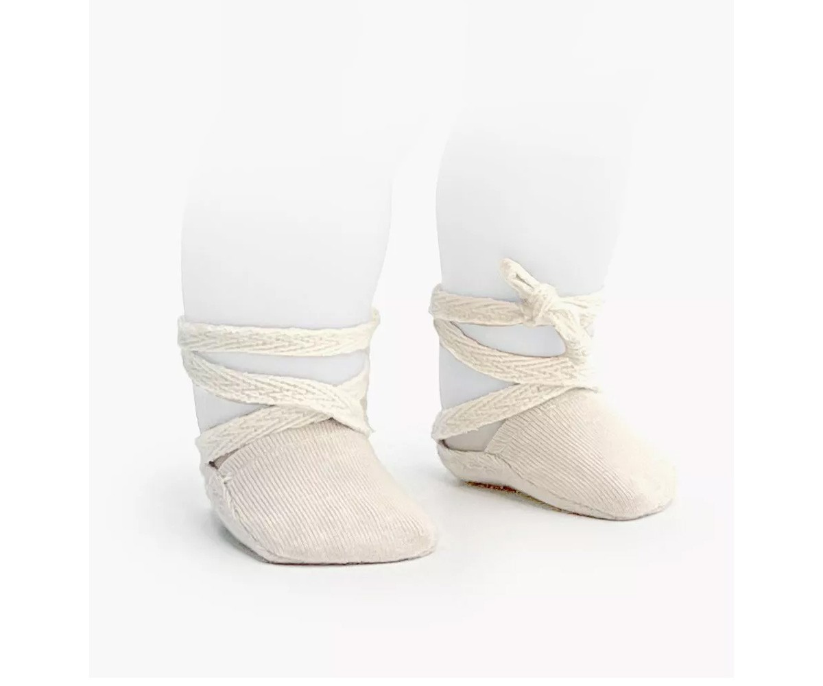 Scarpe da Sanza Stringate Ecru