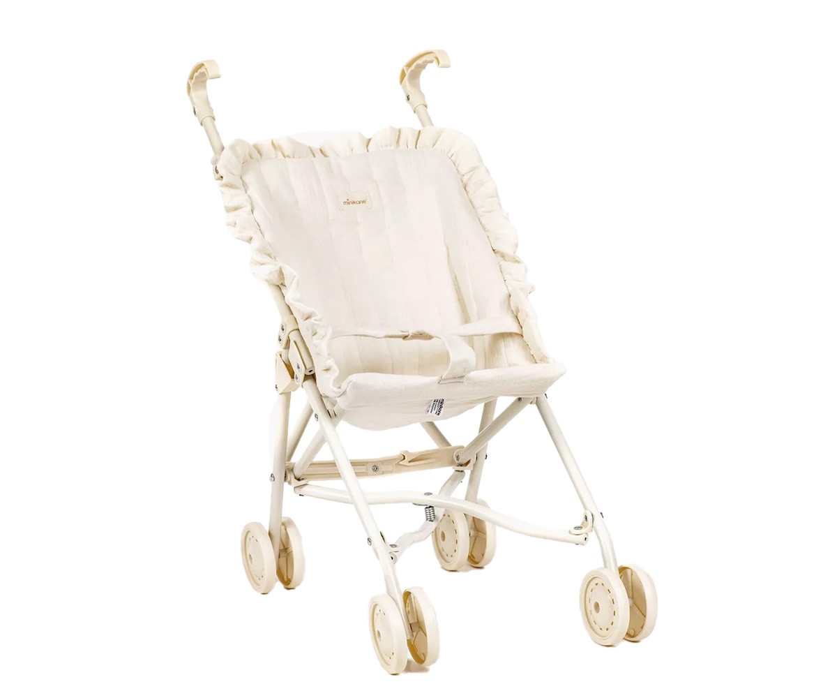 Silleta Grande para Muecas con Volantes Putty Cotton Gauze Cream Chassis