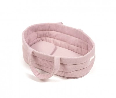 Capazo y Almohada Orchid Pink para Muecos