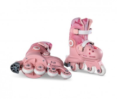 Patins ajustveis 2 em 1 Twista Pink T.23-28