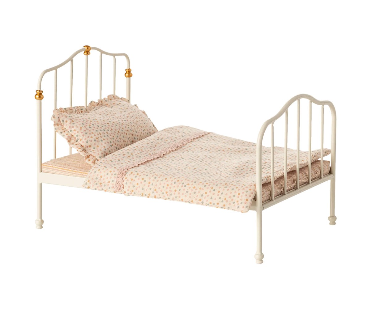Cama Vintage para Ratn Off White Dots