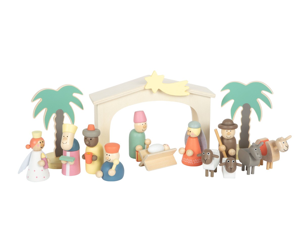 Beln de Madera Cuento de Navidad
