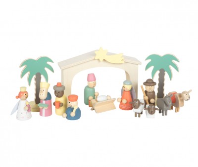 Beln de Madera Cuento de Navidad