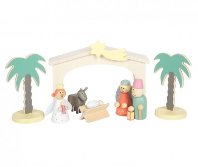 Beln de Madera Cuento de Navidad