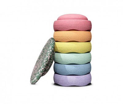 Stapelstein Set Rubor Special Rainbow Pastel 6+1 Board