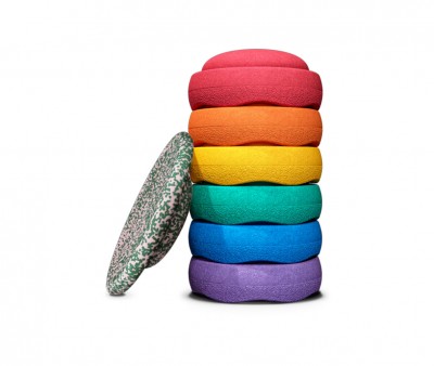 Stapelstein Set Rubor Special Rainbow Pastel 6+1 Board
