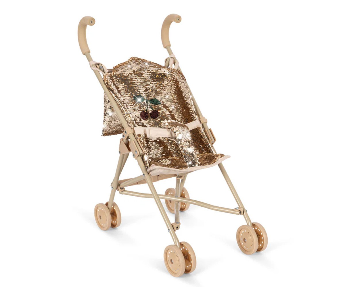 Passeggino Bambole Paillettes Cherry