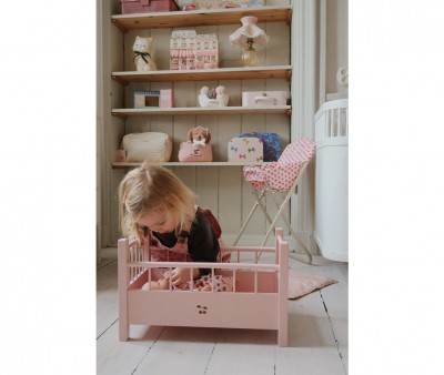 Lettino Bambole Legno Pink