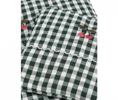 Ropa de Cama para Muecas Green Check