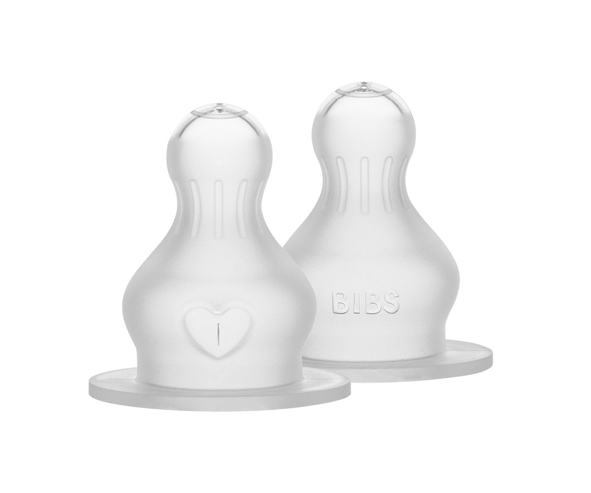 2 Tettarelle Silicone Biberon BIBS Thick Flow Flusso Denso