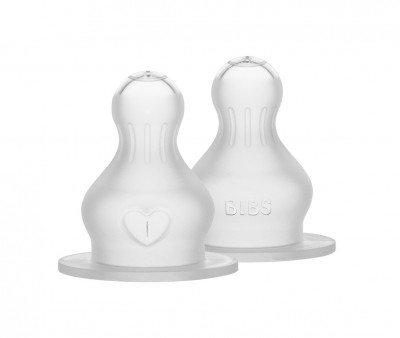 2 Tettarelle Silicone Biberon BIBS Thick Flow Flusso Denso