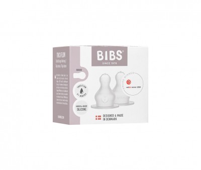 2 Tettarelle Silicone Biberon BIBS Thick Flow Flusso Denso