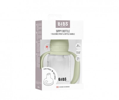 Biberon BIBS Sippy Plastica con Manici Silicone Sage 150ml