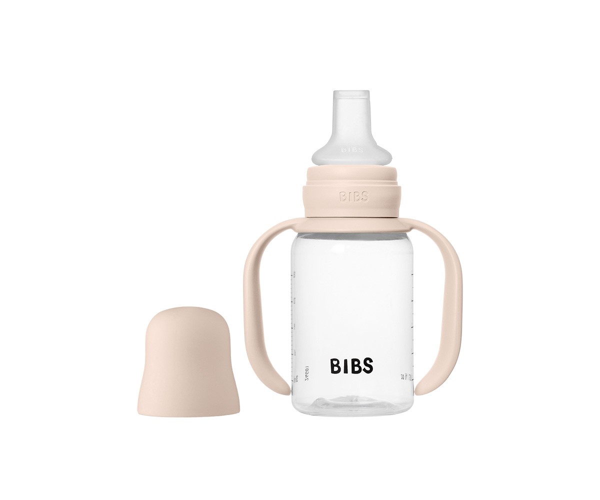 Biberon BIBS Sippy Plastica con Manici Silicone Blush 150ml