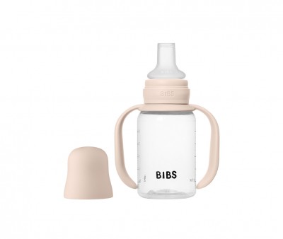 Biberon BIBS Sippy Plastica con Manici Silicone Blush 150ml