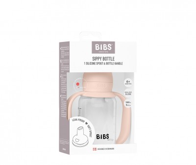 Biberon BIBS Sippy Plastica con Manici Silicone Blush 150ml