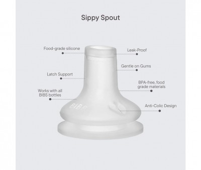 Biberon BIBS Sippy Plastica con Manici Silicone Sage 150ml