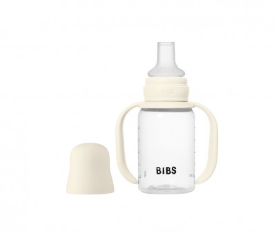 Biberon  BIBS Sippy Plastica con Manici Silicone Ivory 150ml