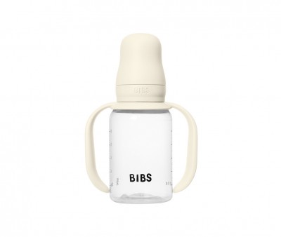 Biberon  BIBS Sippy Plastica con Manici Silicone Ivory 150ml