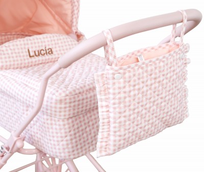 Carrozzina Bambole Vichy Personalizzabile