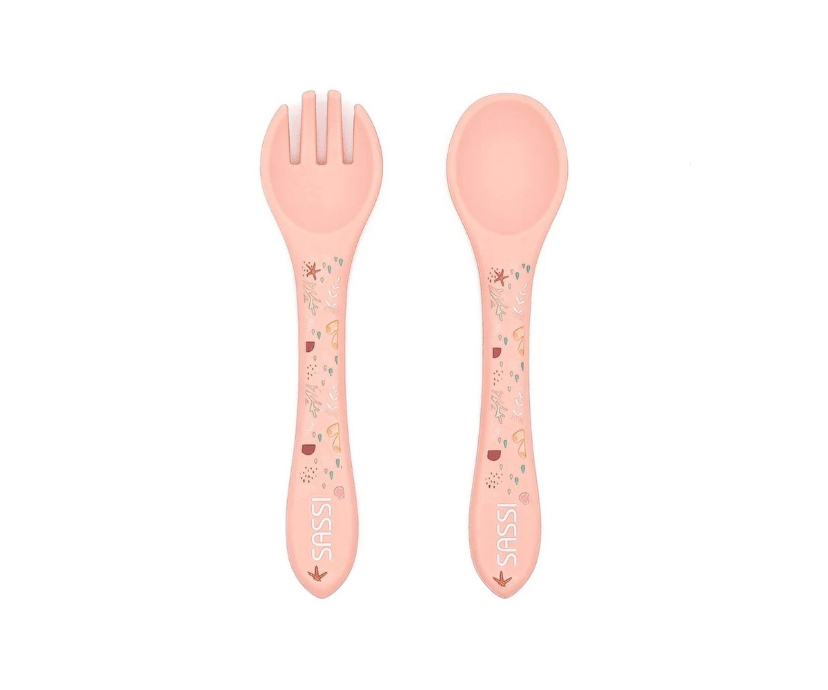 Set de Cuchara y Tenedor de Silicona Pulpo