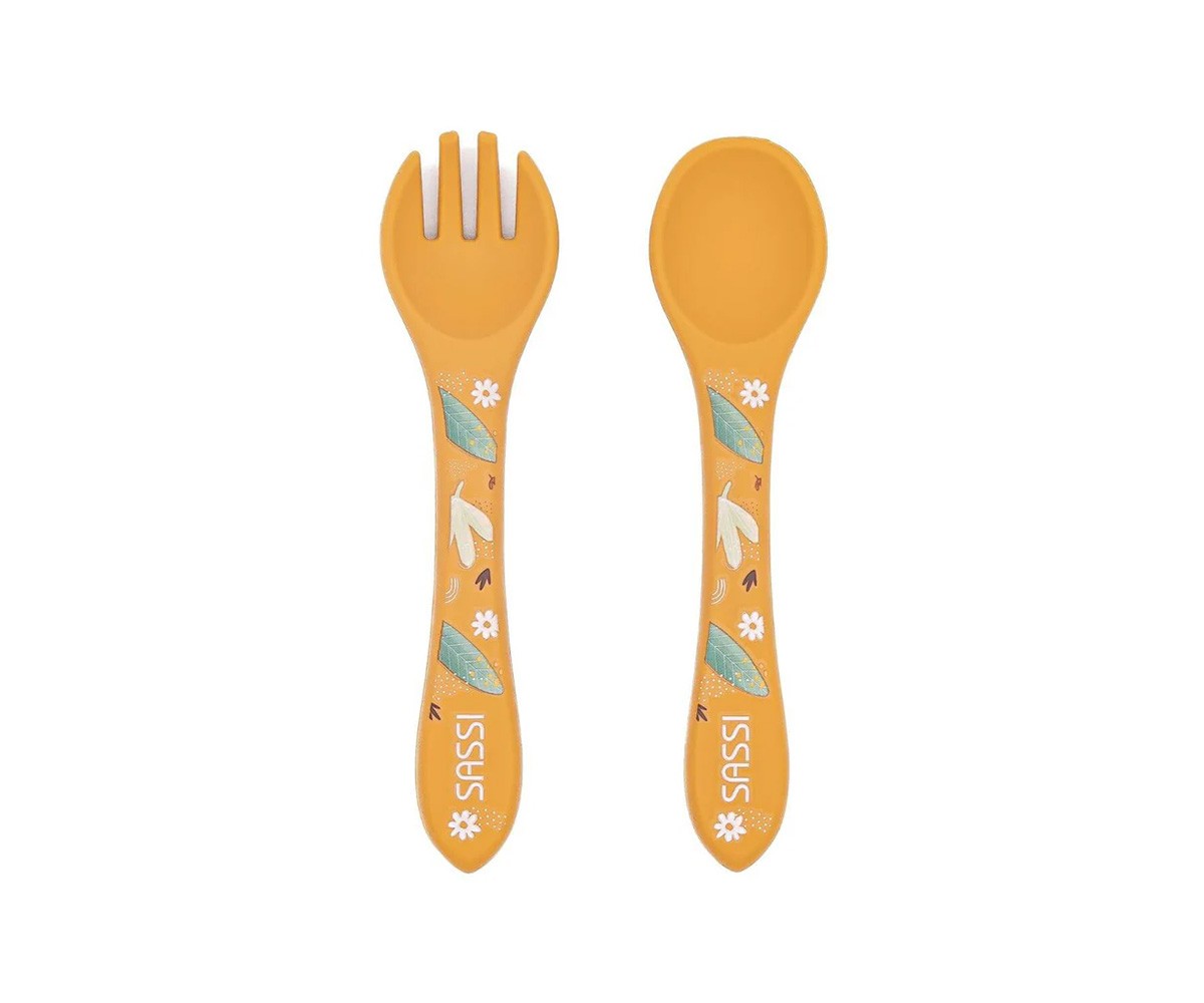 Set de Cuchara y Tenedor de Silicona Len