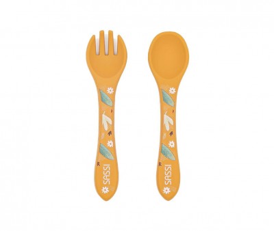 Set de Cuchara y Tenedor de Silicona Len