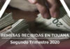Remesas recibidas en Tijuana segundo trimestre 2020