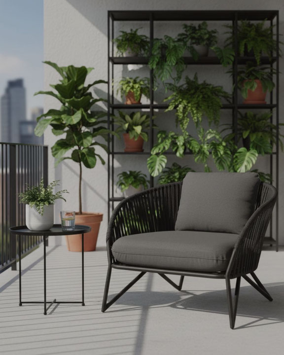 BUTACA "BRANZIE" CUERDA NEGRA(KAVE HOME)