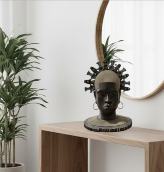 ESTATUA CABEZA MUJER J-LINE