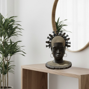 ESTATUA CABEZA MUJER  J-LINE