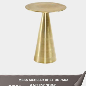 MESA AUXILIAR RHET DORADA