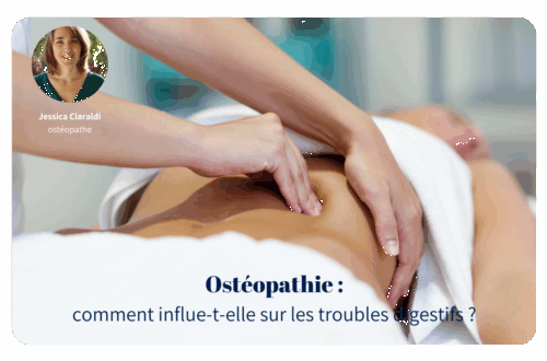 Saviez-vous que l'ostéopathie peut être une réelle aide si vous avez des troubles digestifs ? Jessica Ciaraldi vous explique tout sur cette prise en charge - ostéopathie et troubles digestifs.
