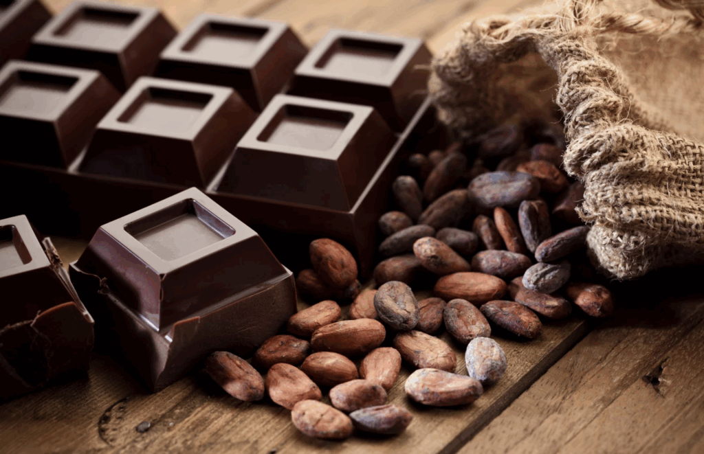 Chocolat noir (>70% cacao) : jusqu'à 11 mg/100g