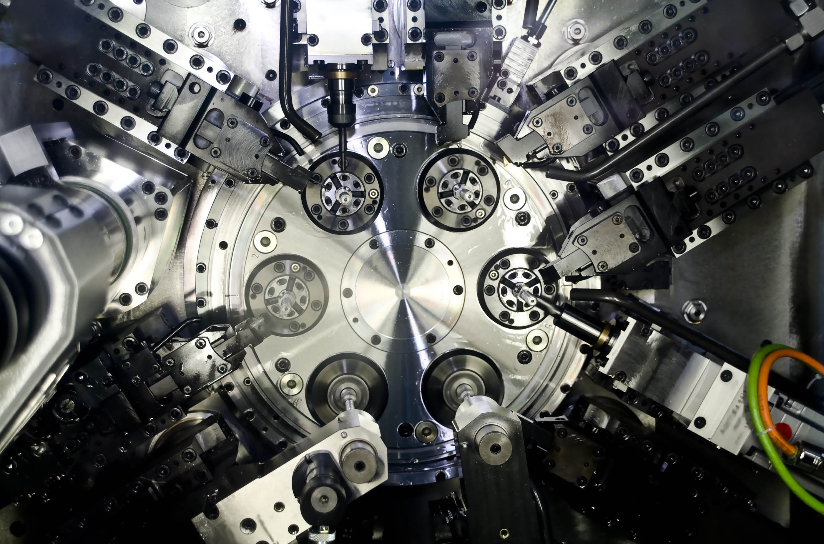 cnc machine tools in the work 